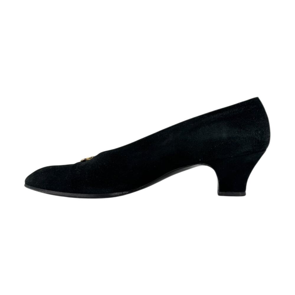 Chanel Vintage CC Suede Heels - Picture 4 of 14